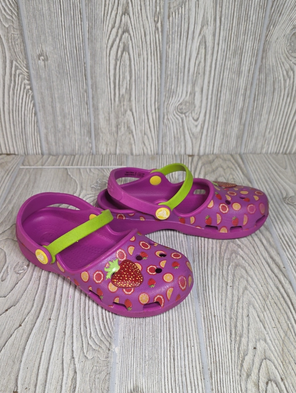 CROCS Karin Novelty Watermelon Strawberry Clogs Child Size C12